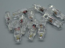 10 x Led Weiß Glühlampe Birne 12V T5 W2x4.6d 