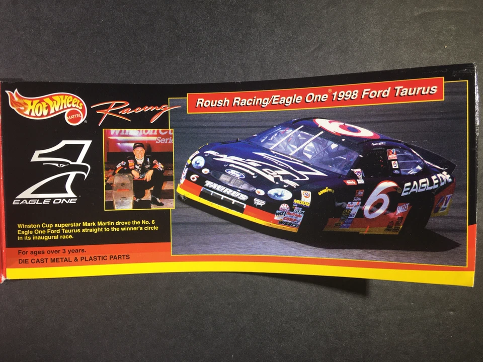NASCAR Mark Martin Hot Wheels Eagle One Edición Especial No. 6 diecast car Foto 3 de 4