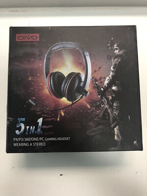 Oivo 5 In 1 Gaming Headset Compatible With P4/P3/360/One/PC