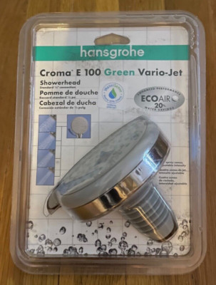 Hansgrohe Croma E100 Green Vario-Jet 4 Position Showerhead - Polished Chrome