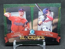 2022 Bowman Chrome Draft Blackjack #BJ8 Chase DeLauter/Justin Campbell