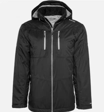 Hi-Tec Men's All Weather Waterproof Parka Jacket w Hood( BLACK, S)GENTLY USED