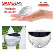 White Solar Powered Door Fence Wall Step Lights Led Outdoor Garden Lighting