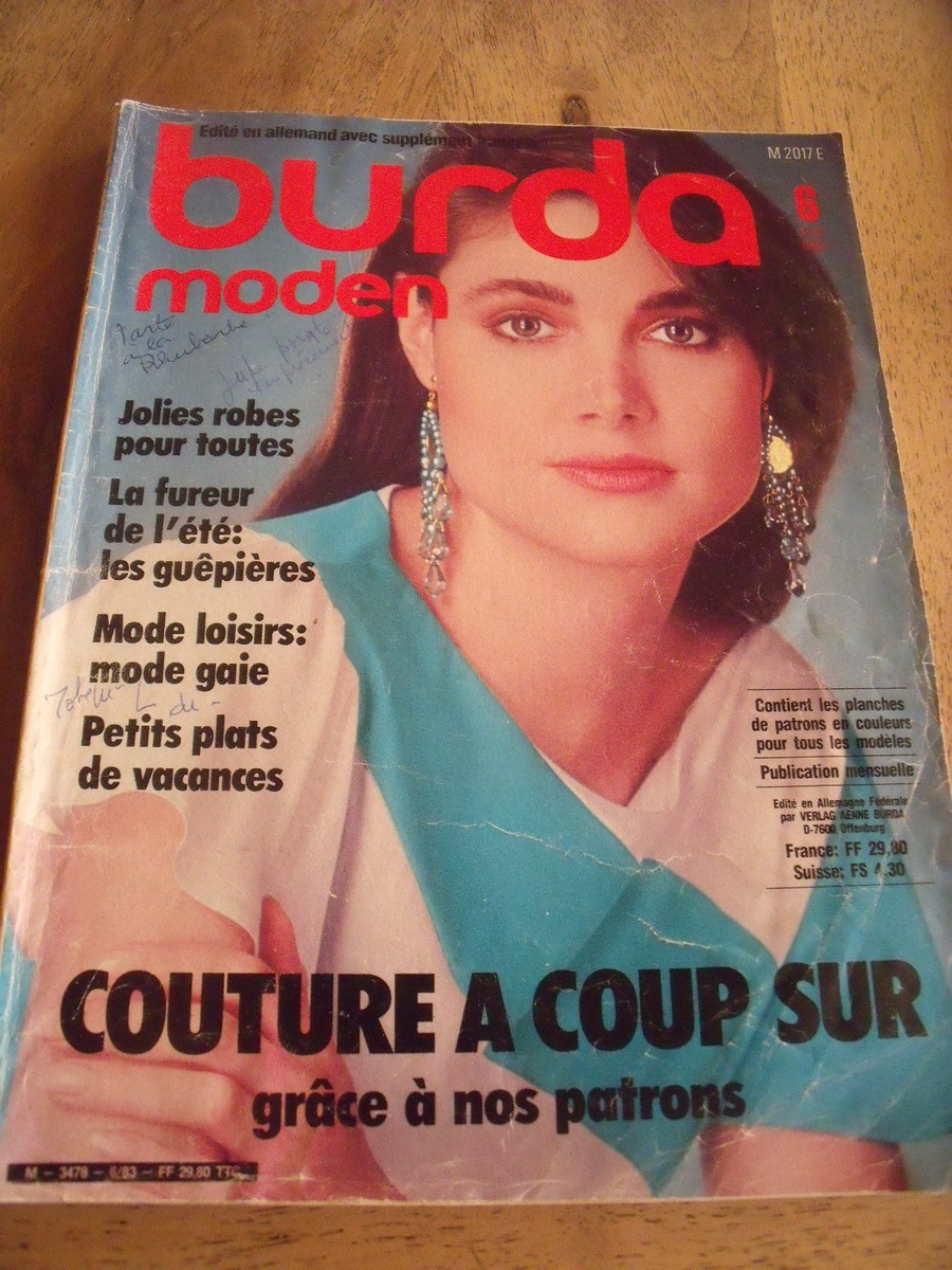 Magazine Burda Moden Juin 1983 - “La Fureur De L’été, Les Guêpières” - Occasion