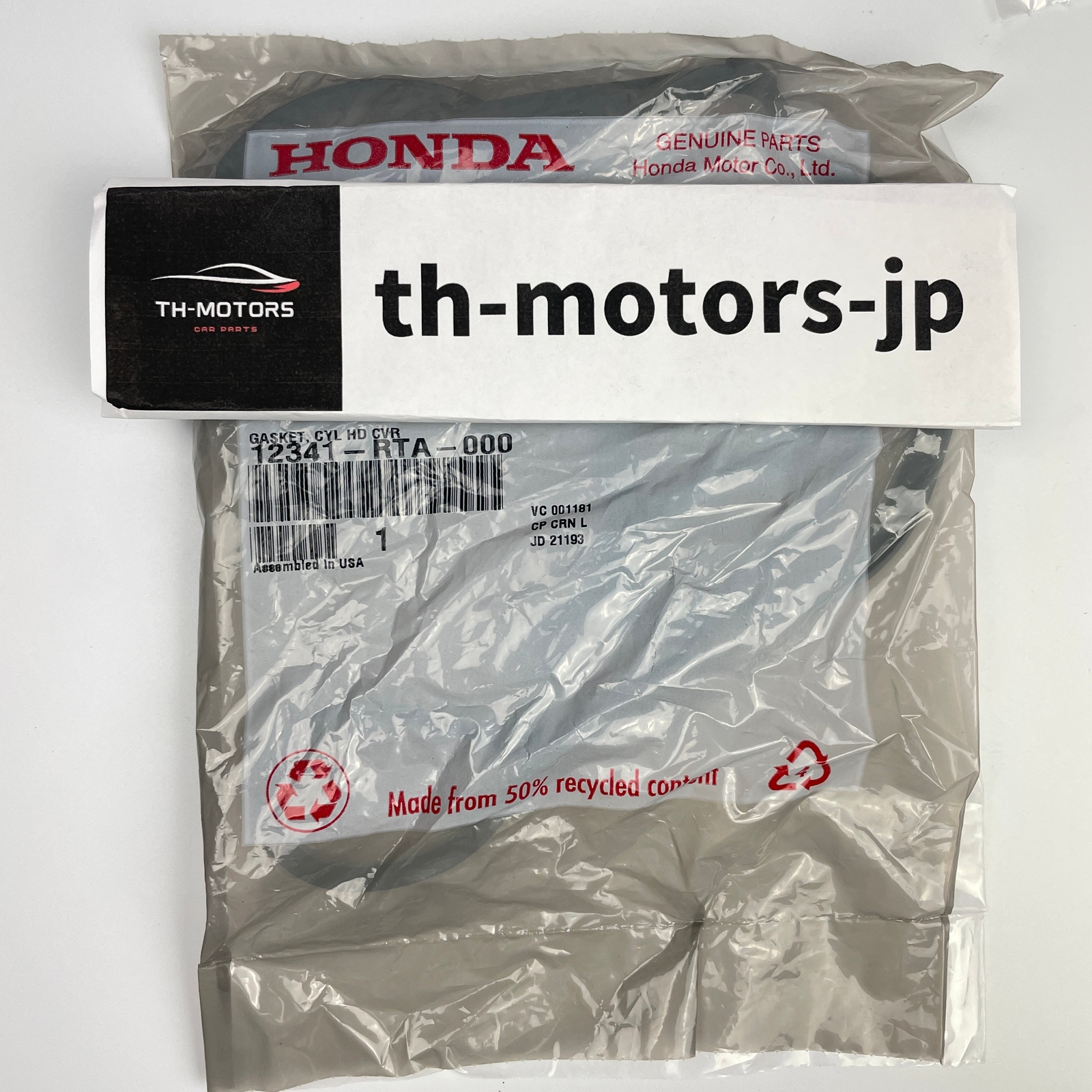 HONDA Genuine CIVIC CRV K24 K20 Valve Cover Gasket Set 12030RAAA01