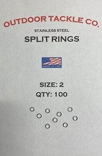 Stainless Steel Split Rings - Size 2 - 100 Pieces - Made in USA