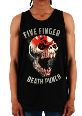 FIVE FINGER DEATH PUNCH SKULL Rock Band Black Tank Top Men's Sizes