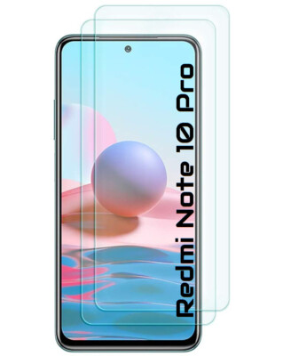 2x Xiaomi Redmi Note 10 Pro Displayschutz Panzerfolie Schutzglas 9H Schutzfolie