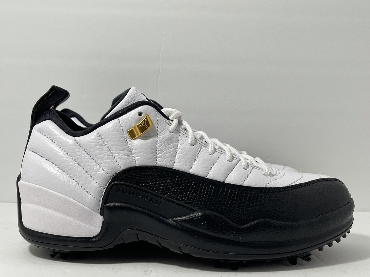 Nike Air Jordan XII 12 Low Golf Taxi White Black Gold DH4120-100