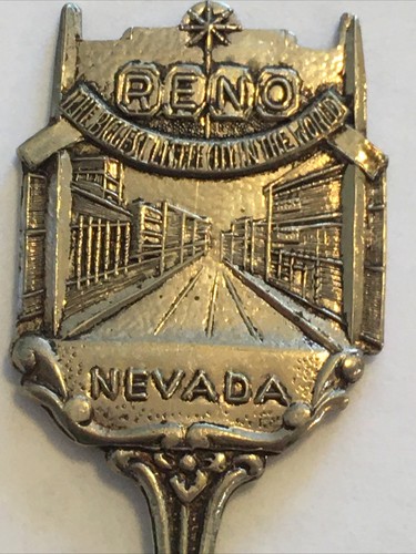 Vtg Souvenir Spoon US Collectible Reno Biggest Little City In The World Nevada