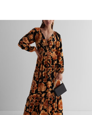 estelle blue maxi dress Estelle Women's Plus Sizes Aveline Floral Ruffle Sleeveless Midi Dress