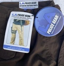 LA Police Gear Cargo Operator Tactical Pants 48W/38L Brown NWT