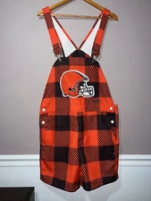 FOCO CLEVELAND BROWNS OVERALLS SHORTS mens medium