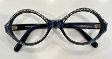 Swank Carlo Woman's Black Eyewear Thick Beautiful rhinestones glasses