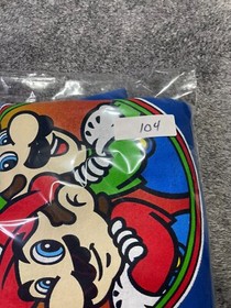 Super Mario Bros Sweatshirt Mens M Blue Nintendo Luigi Mario NES Game Pullover