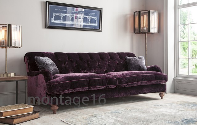 Bespoke Kingston Classic Grand Button Back Linwood Velvet Fabric Sofa (colours) Bespoke Kingston Classic Grand Button Back Linwood Velvet Fabric Sofa (colours)