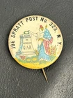 Black History Civil War Integrated GAR Spratt Post 323 Watertown NY Mourning Pin
