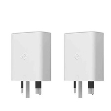 2PCS 30W Google PD Fast Charger White USB-C Fits Pixel 8 7 6 5 + Genuine UK Plug