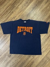 Camiseta De Colección 2004 Adidas Detroit Tigers MLB Gráfica Azul Marino Talla Grande