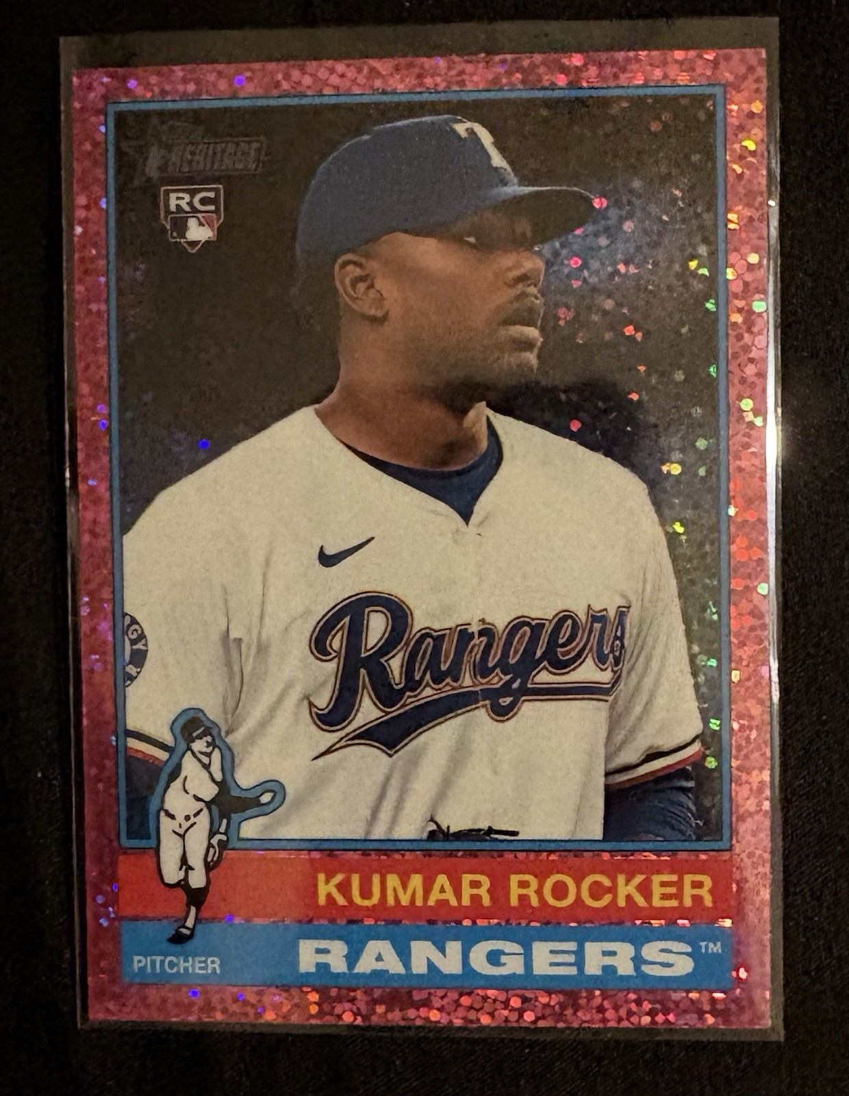 2025 Topps Heritage - Kumar Rocker #179 Chrome Light Pink Sparkle Refractor (RC)