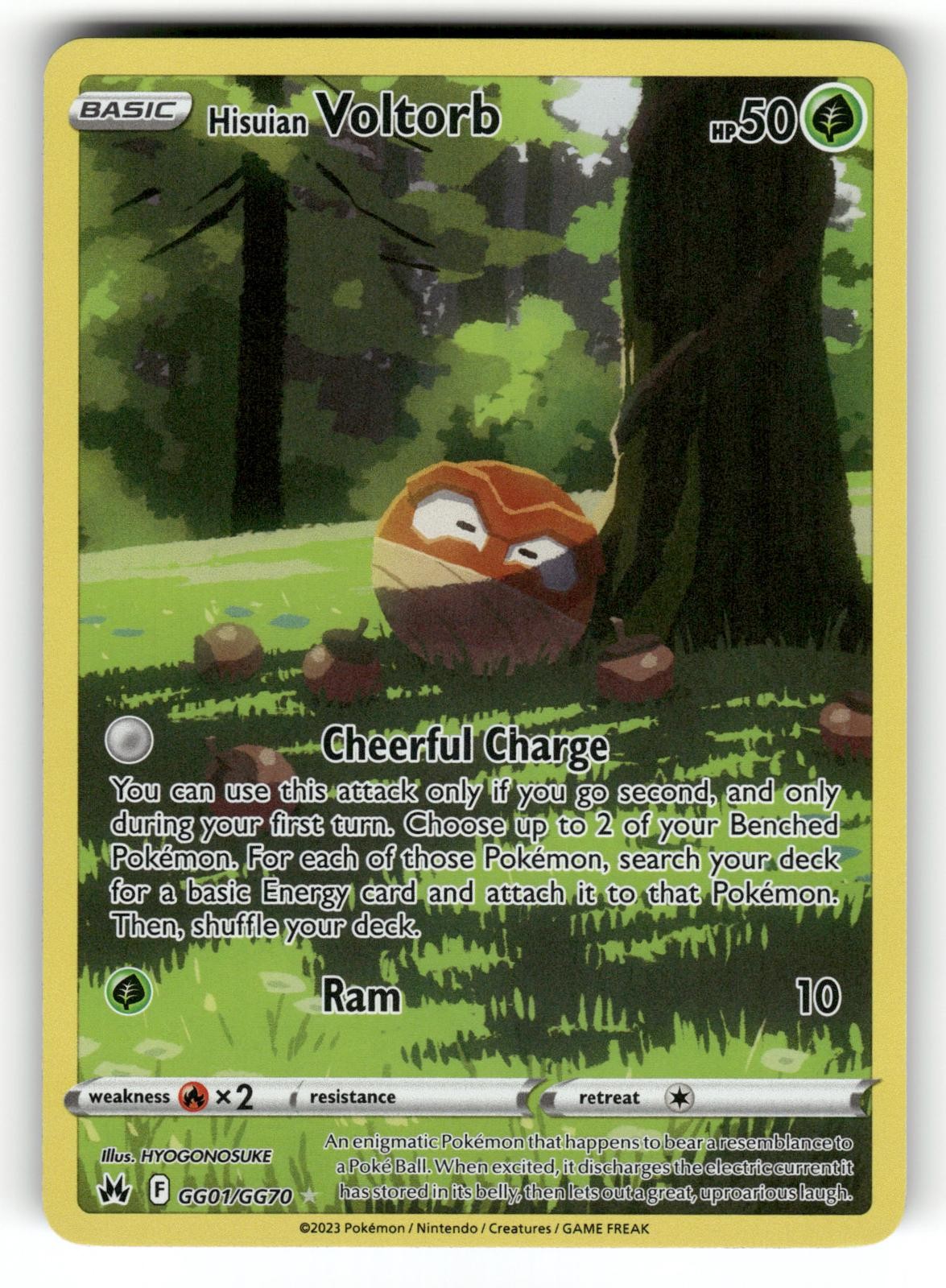 Hisuian Voltorb NM GG01/GG70 Holo Crown Zenith Galarian Gallery Pokemon Holo