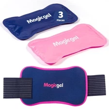 Magic Gel Ice Packs for Injuries Reusable (3 Pieces) | Flexible Wrap Around Gel