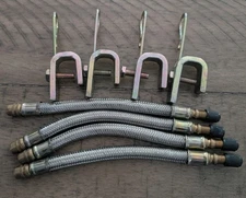 4 Pack 7 Inch Valve Stem Extension Braided Tire Valve Stem for Dual Wheel Truck