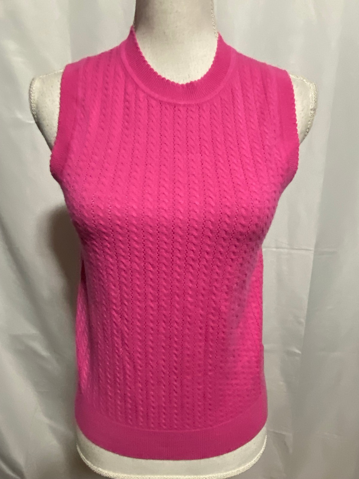 NWT Free Assembly Women's Cozy Yarn Cable Sweater Shell, Size-S