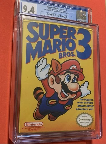 Beautiful Super Mario Bros. 3 NES CIB 9.4 CGC Complete In Box Nintendo Vintage