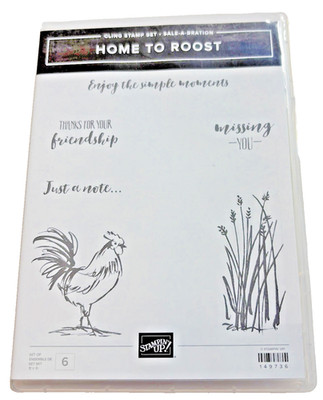Stampin Up HOME TO ROOST Cling Rubber Sale-A-Bration Stamp Set of 6 Retired LOOK