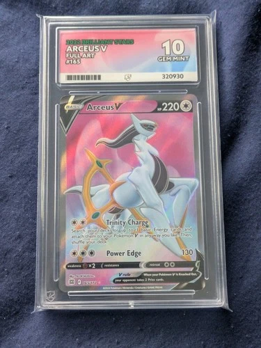 Arceus V 165/172 Brilliant Stars Full Art - English - ACE 10 Perfect Subs!