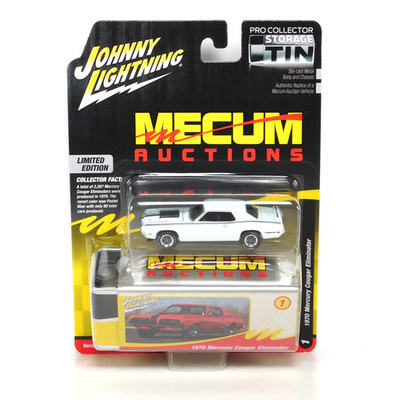 #ad 1970 Mercury Cougar Pastel Blue Johnny Lightning Collectors Tin 1:64 Scale $12.49