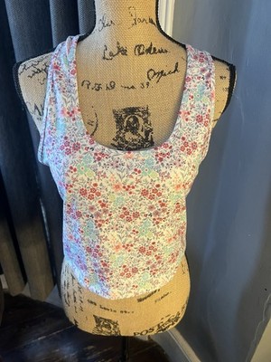 Evolution and Creation Womens Floral Pullover Halter Tank Large