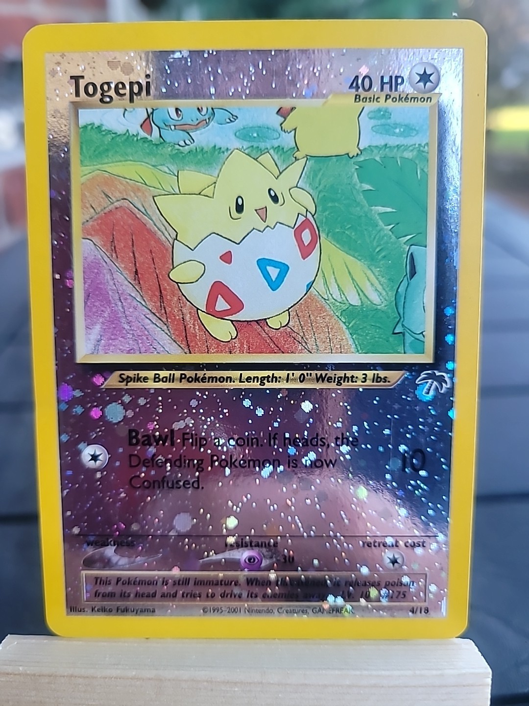 Pokémon TCG Togepi Southern Islands 4/18 Promo Reverse Holo Card Near Mint!