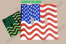United States Flag Patriotic US Dual Toggle Flip Light Switch Cover Wall Plate
