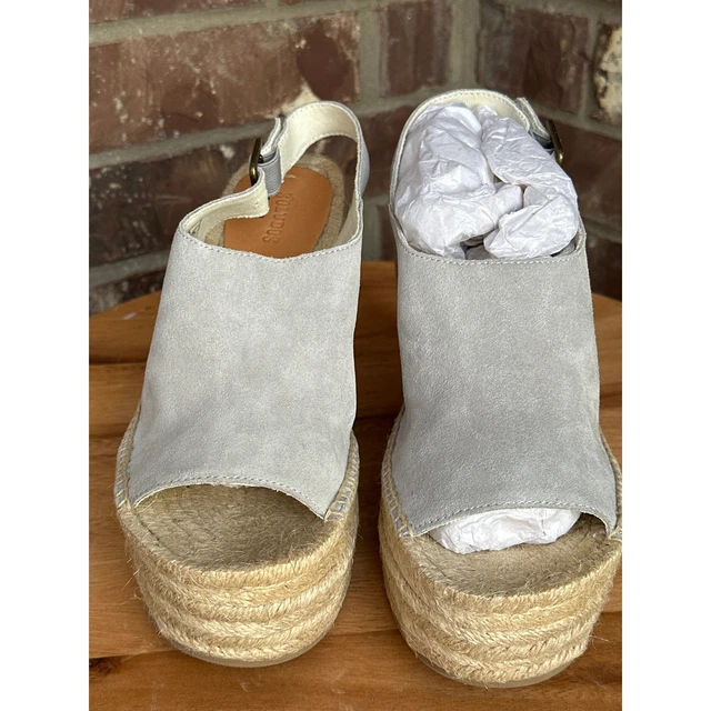 Soludos Seville Platform Wedge Stone 9.5