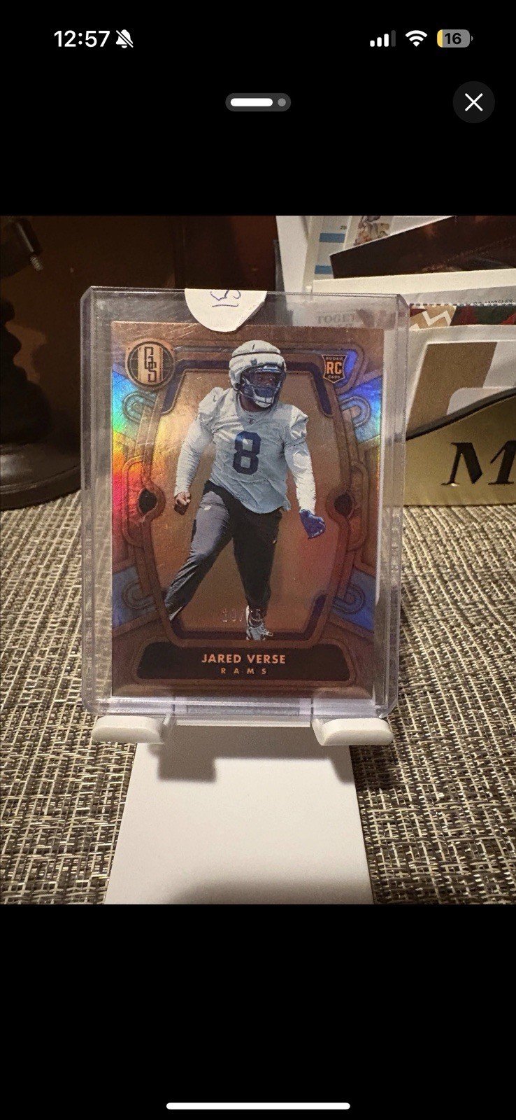 2024 Panini Gold Standard Jared Verse Platinum Rookies #117 LA Rams RC /75