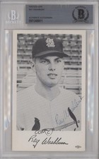 BAS 1962 St Louis Cardinals Team Issue Ray Washburn BGS Authentic Auto 0q3