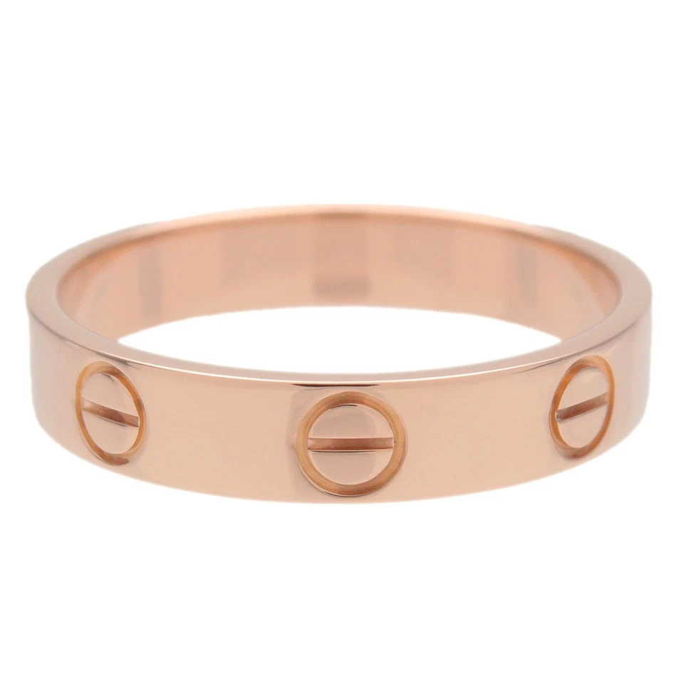 Mini anillo de amor Cartier #52 K18 750PG oro rosa US5,5 EU52 HK12,5 auténtico usado envío gratuito Foto 2 de 4