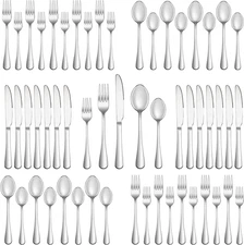 40 Piece Silverware Set Service for 8,Premium Stainless Steel Flatware Set