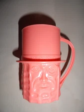 PLANTERS PEANUT MR. PEANUT SLMON OR PINK CUP-MUG 1950-70 NEW NEVER USED