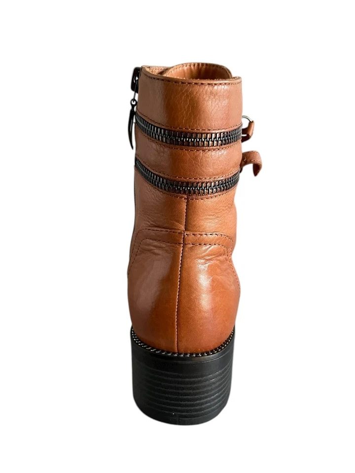 Linea Zeta Damen halbstiefel Größe 39 Farbe Cognac Schnürsenkel/Reisverschluß - Bild 3 von 4