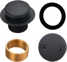 Black Tub Drain Tip-Toe Tub Trim Set Conversion Kit Assembly, Bathtub Drain Rep