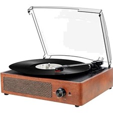 Stylish 3-Speed Vintage Record Player with Bluetooth AUX - Perfect Gift