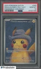 2023 Pokemon SVP En Pokemon X Van Gogh #085 Pikachu Grey Felt Hat PSA 10