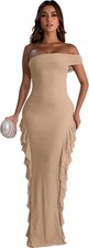 Fully Lined Soft Sequin Evening Dress for Women