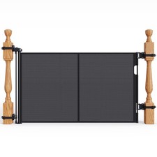 Upgraded Retractable Baby Gates for Stairs Banister, Mesh Dog Gate Indoor, ...