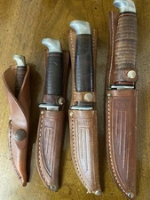 Case XX Knives 4 Different Sizes Excellent Condition For Sale