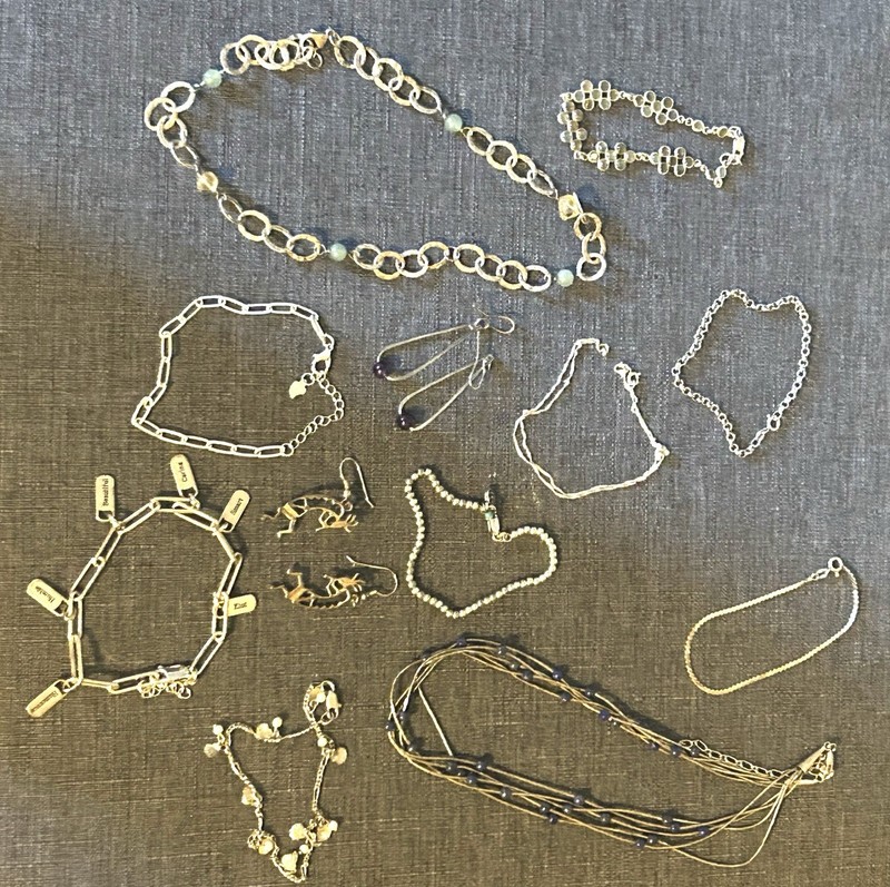 Mixed Lot~12-🤩 Mixed Sterling Silver Jewelry bracelets,necklaces More-75.70GRS