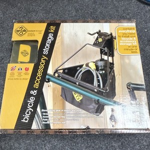 Flip Clip 1500 Wall Mount Bike Storage Rack, 1 Bike Capacity, Black/Yellow Metal